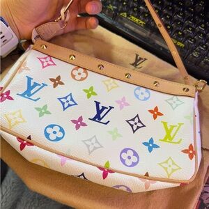 Louis Vuitton White Monogram Clutch